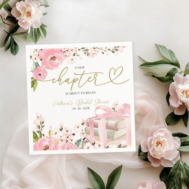 Novo Capítulo Guardanapos para Chá de Noiva Tema d (Criador carregado)