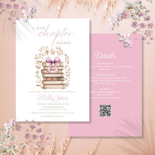 Novo Capítulo Livro de Histórias Rosa Convite de C