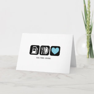 Novo Cartão Bebê: Gás-Comida-Amor (Garoto)