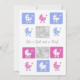 Novo Cartão com fotos de lançamento das gêmeas beb