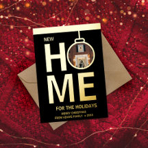 Novo Cartão com fotos de Natal Elegante para feria