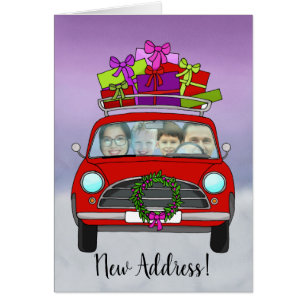 Novo cartão com fotos personalizável de Natal de E