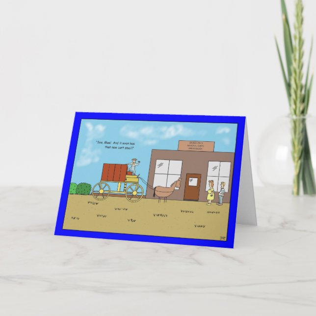 Novo Cartão de Aniversário do Cheiro de Carrinho (Frente)