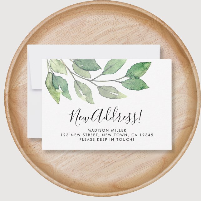 Novo Cartão de Anúncio de Movimentação de Endereço (Criador carregado)