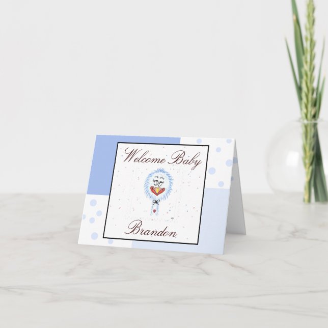 Novo Cartão de Bebê Personalizado (Frente)