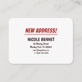 Novo cartão de endereço com edifícios retrorreflec