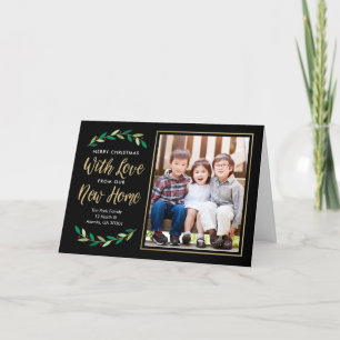 Novo Cartão de Feriado Dobrado do Anúncio de Movim