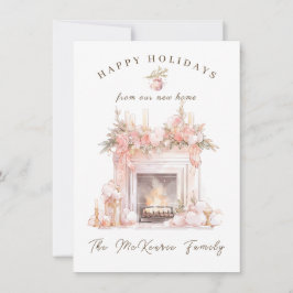 Novo Cartão de Natal para Lareira Festiva da Casa