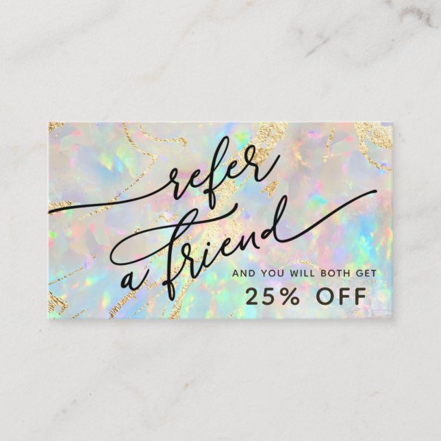 novo cartão de referência de textura opal (Frente)