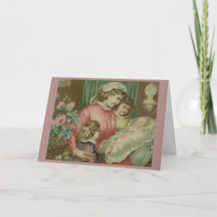 Novo Cartão de Saudação de Bebê Vitoriano