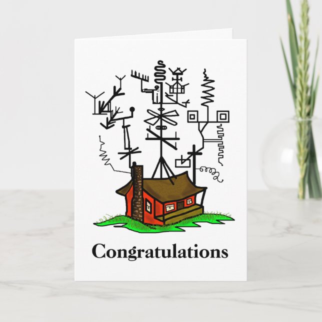 Novo Cartão de Saudação Rádio Home Ham Personalize (Frente)