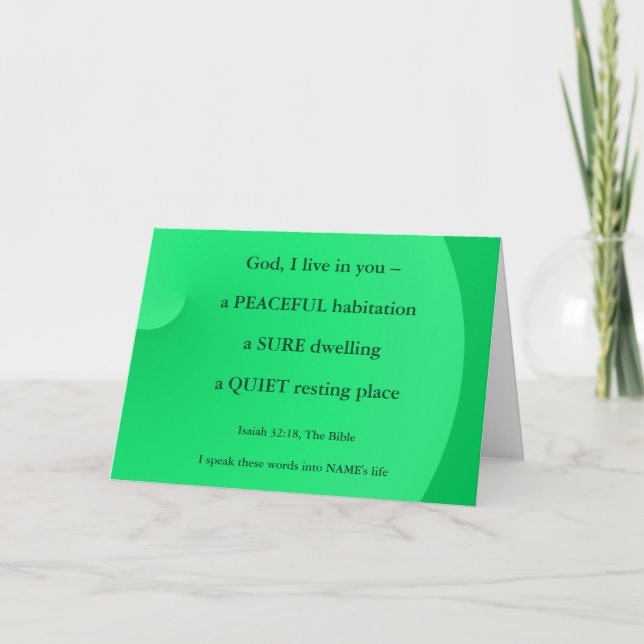 Novo Cartão de Saudações Verdadeiro de Bíblia Domé (Frente)