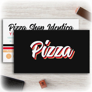 NOVO cartão perfurado de fidelidade de pizza retro