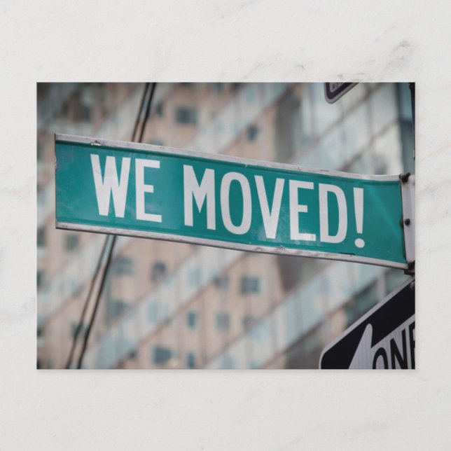 Novo Cartão Postal de Mudança de Endereço (Frente)