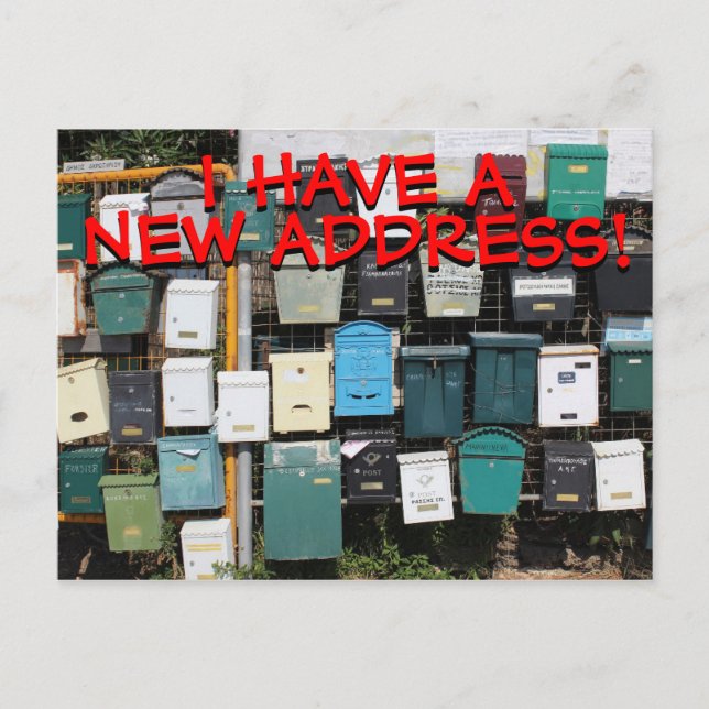 Novo Cartão Postal de Mudança de Endereço (Frente)