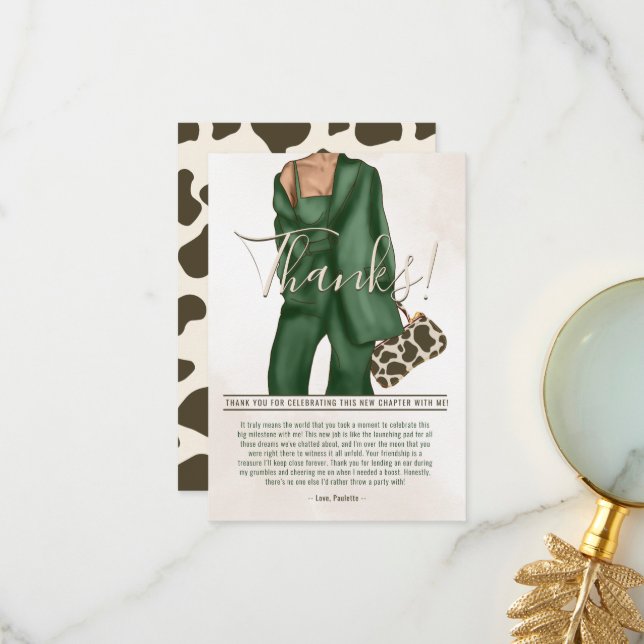 Novo Cartões de agradecimentos de Chá de Trabalho (Frente/Verso In Situ)