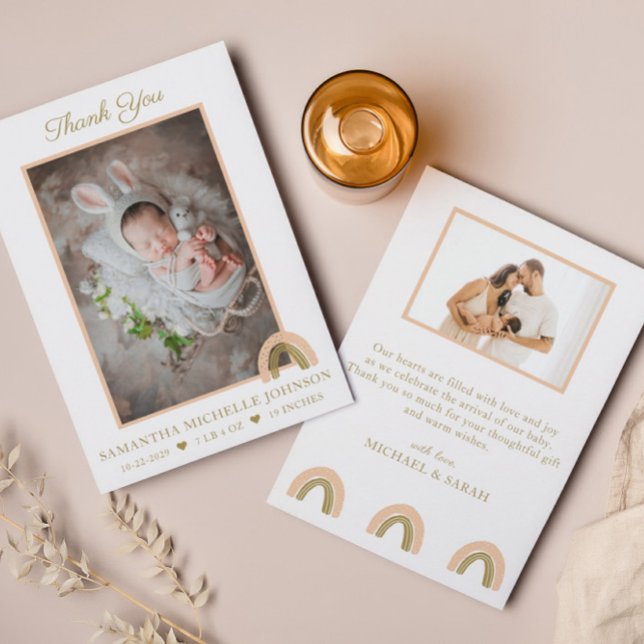 Novo Cartões de agradecimentos de Foto para Bebê R (Criador carregado)