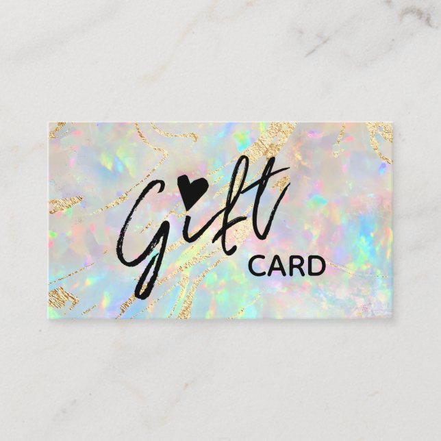 novo certificado de presente de textura opal (Frente)