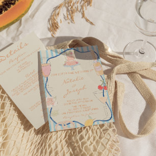 Novo Convite de Casamento Artístico Desenhado à Mã