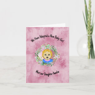 Novo Convite de festas de Adoção de Menina