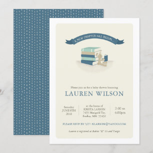 Novo Convite para Chá de fraldas de Capítulo - Azu