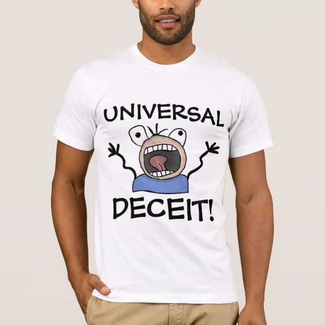 NOVO DECEITO UNIVERSAL DA ORDEM MUNDIAL! CAMISAS (Frente)