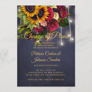 Novo dia de casamento Anúncio de girassóis e rosas
