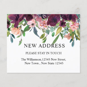 Novo Endereço Econômico   Floral Aquarela e Folhag