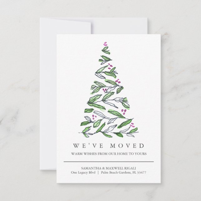 Novo Endereço Movendo o Anúncio no Natal (Frente)