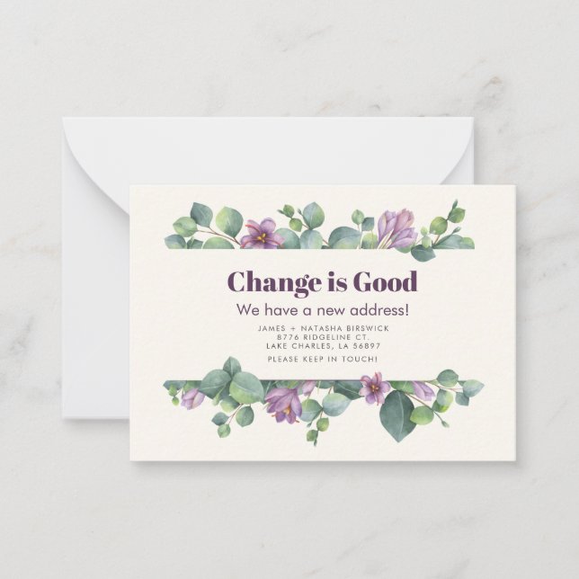 Novo endereço residencial Anúncio de movimento do  (Frente)