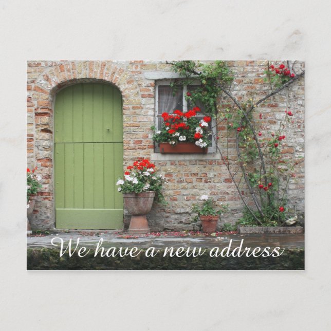 Novo endereço residencial que movemos cartões post (Frente)