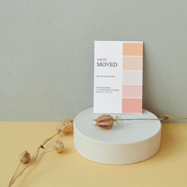 Novo endereço residencial rosa pêssego anúncio (Criador carregado)