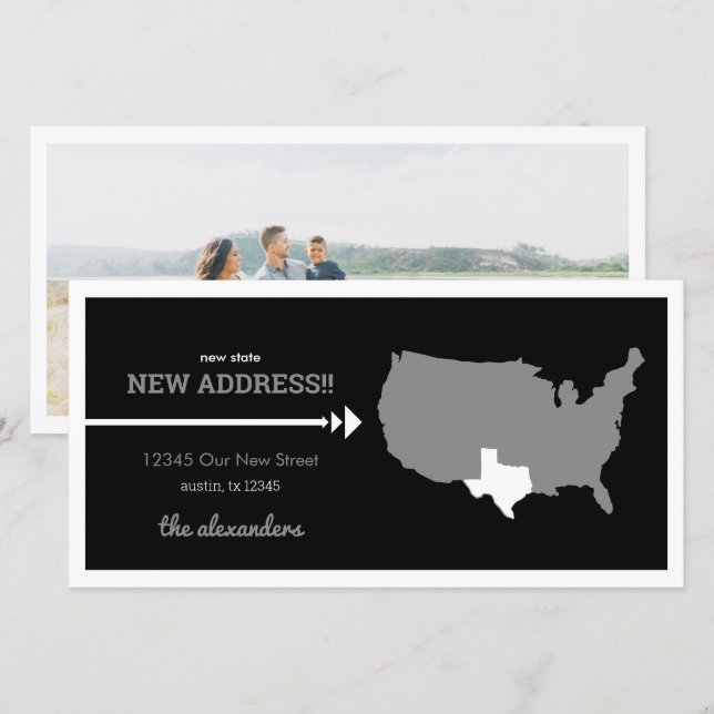 Novo Estado Negro, Novo Endereço! Texas Moving (Frente/Verso)