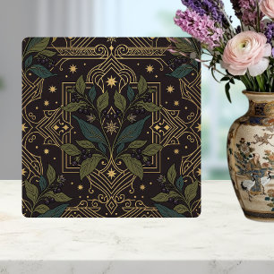 Novo Floral Botânico Arte Nova Cerâmica Escura Ti