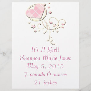 Novo Folheto de Anúncio do Bebê