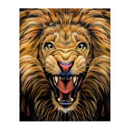 Novo Impressão de acrílico LION POWERFUL