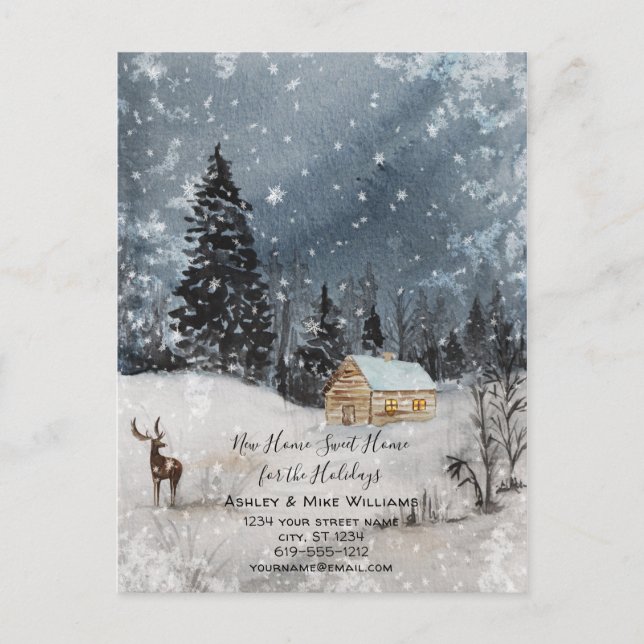 Novo Lar Doce Lar Cartão Postal de Endereço de Mud (Frente)