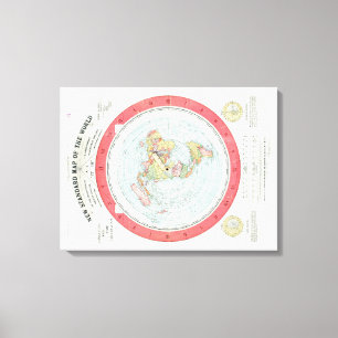 NOVO MAPA PADRÃO DO MUNDO DE Gleason - Canvas