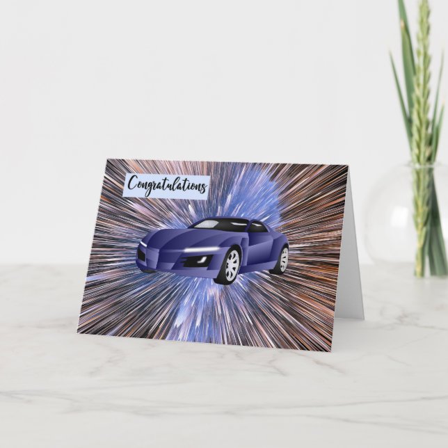 Novo modelo de esporte de placa de Parabéns de car (Frente)