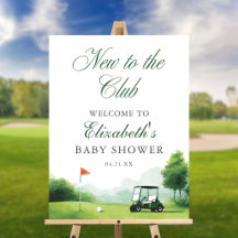 Novo no Clube Bem-vindo ao Chá de Bebê de Golfe
