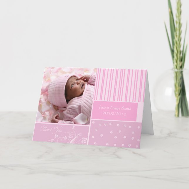 novo obrigado de bebê, seu cartão de saudação foto (Frente)