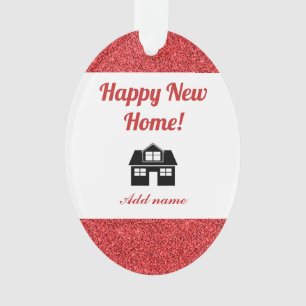 Novo ornamento residencial feliz personalizado