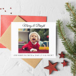 Novo Pai Engraçado Cartão de Natal Foto para Bebê<br><div class="desc">Todos os novos pais serão capazes de se relacionar com este novo e engraçado cartão de Natal para bebês. Personalize com 1 foto na frente e 3 fotos na parte traseira, juntamente com todas as informações de parto dos bebês. Visite minha coleção de cartões de natal para ver todas as...</div>