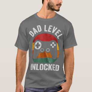 Novo papai Engraçado Camisa Pai Nível de desbloque