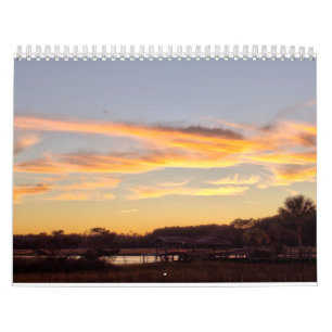 Novo Para O Calendário Da Parede Da Ilha Pawleys