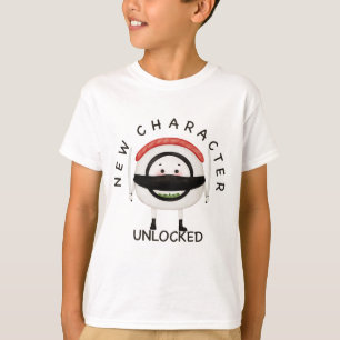 Novo Personagem Desbloqueado Camiseta Sushi Kids