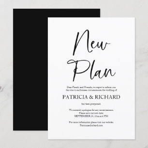 Novo Plano Simples Anúncio de Casamento Adiado