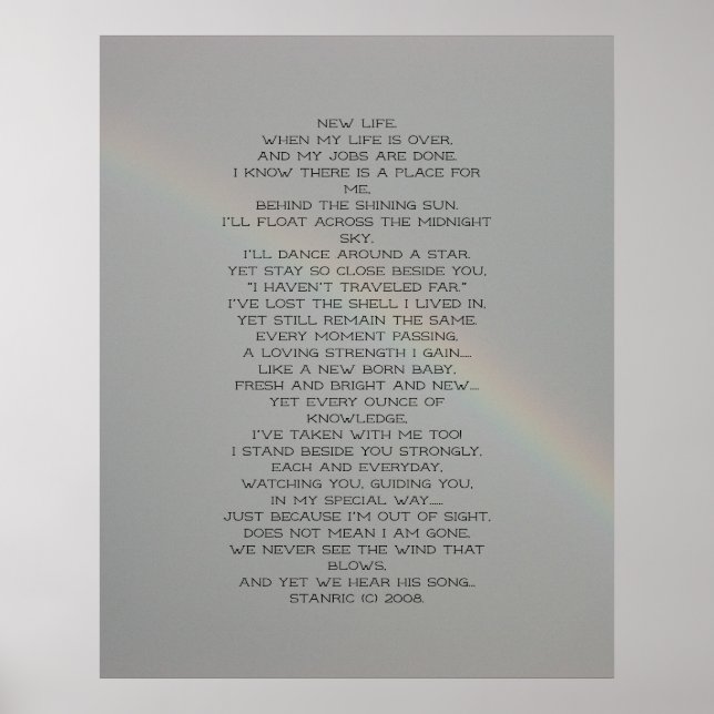 Novo poster do poema de vida (Frente)