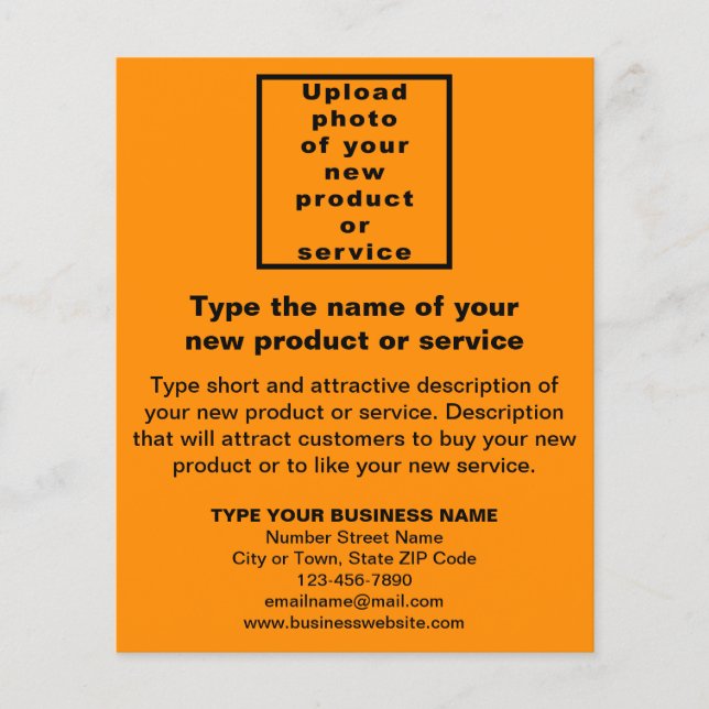 Novo produto ou serviço comercial no Orange Flyer (Frente)