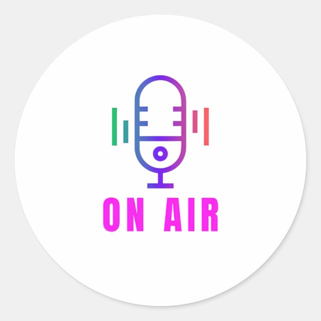 Novos adesivos de design do ícone do microfone (Frente)